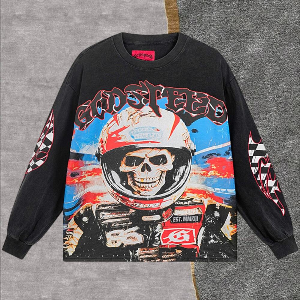 Men's Black Long Sleeve Godspeed